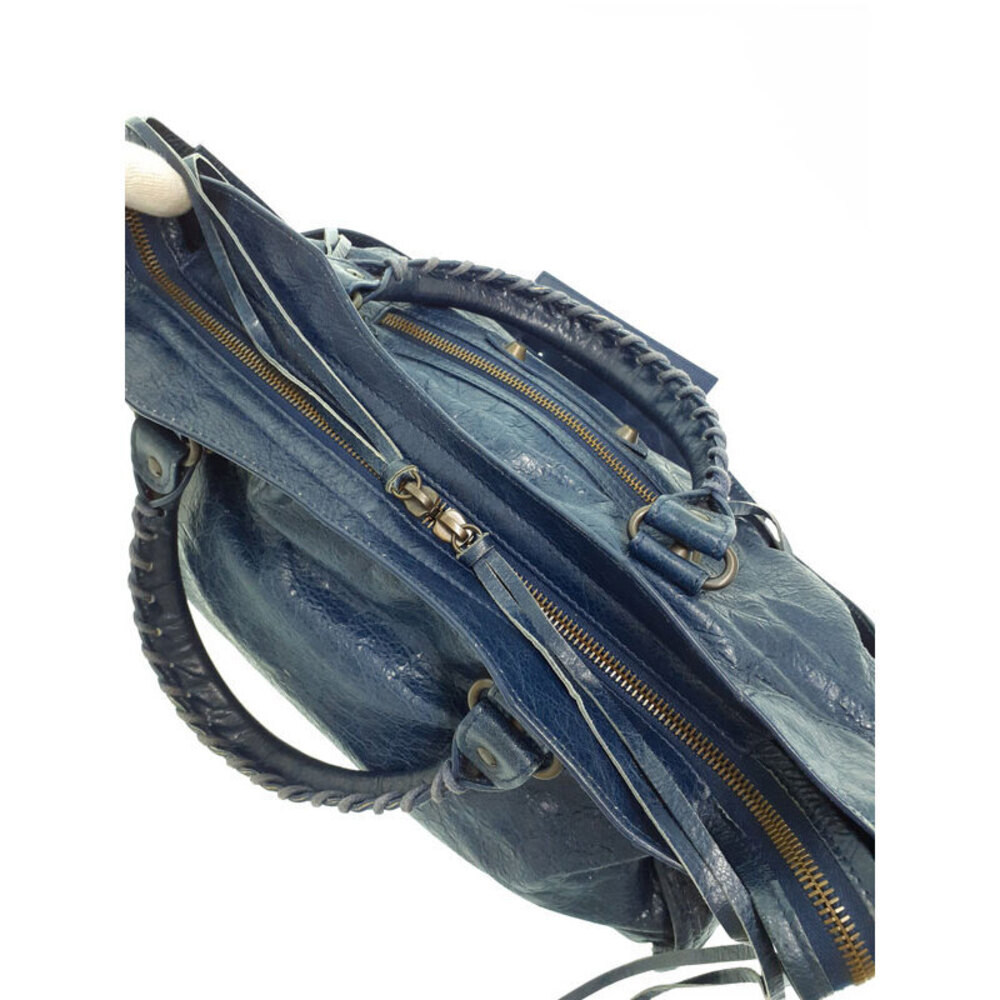 Balenciaga The City Leather Shoulder Bag Blue - Picture 9 of 9